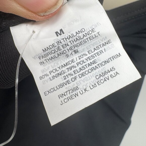 J Crew Factory 1 one Piece V Neck Halter Swimsuit Size medium Lined bathing suit - Picture 8 of 9